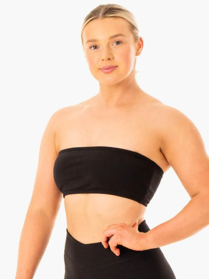 Sports Bras Womens Ryderwear Convertible Bandeau Sports Bra Black