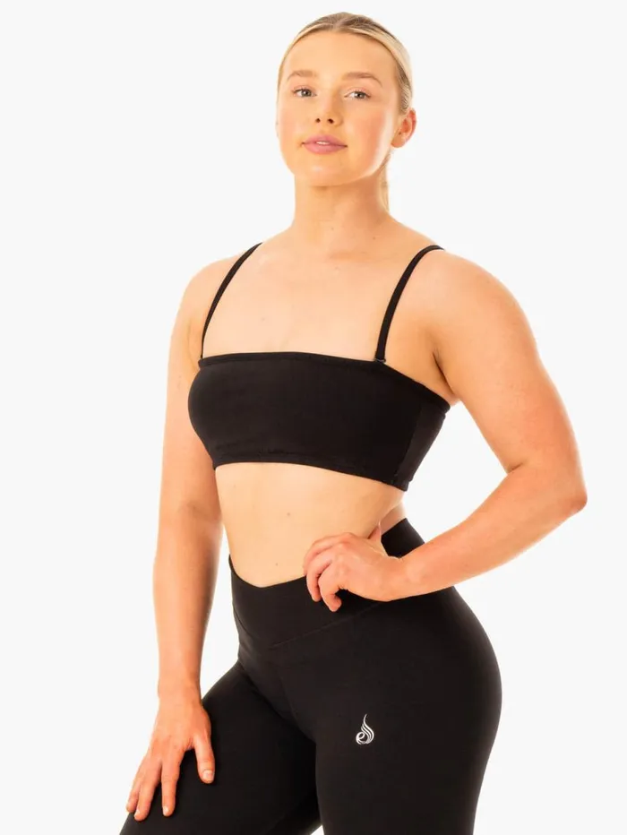 Sports Bras Womens Ryderwear Convertible Bandeau Sports Bra Black