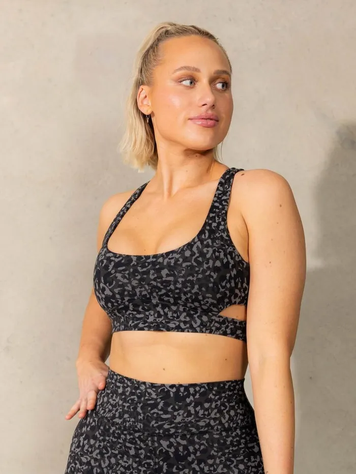 Sports Bras Womens Ryderwear Empower Sports Bra Black Leopard
