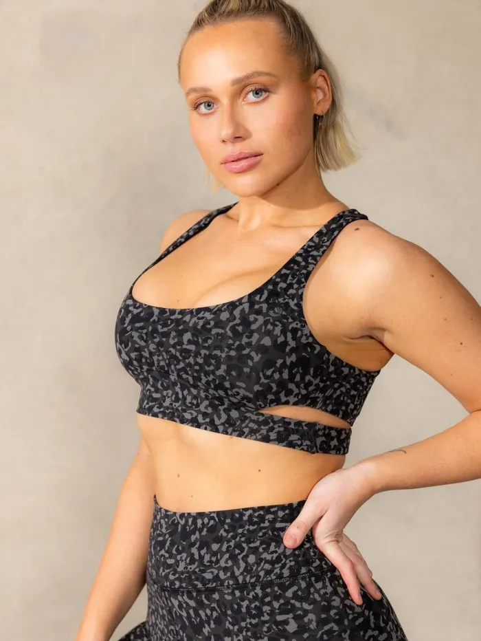 Sports Bras Womens Ryderwear Empower Sports Bra Black Leopard
