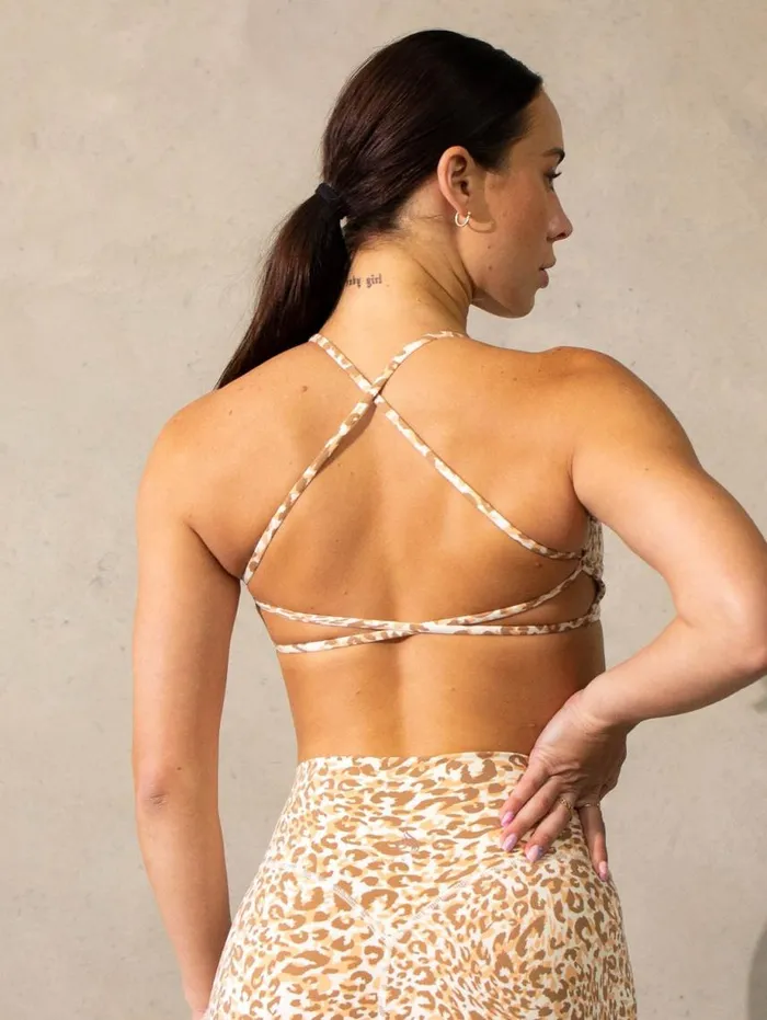 Sports Bras Womens Ryderwear Empower Sports Crop Vanilla Leopard