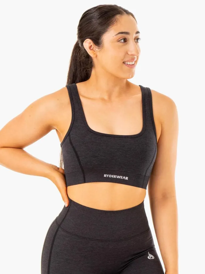 Sports Bras Womens Ryderwear Enhance Seamless Sports Bra Black