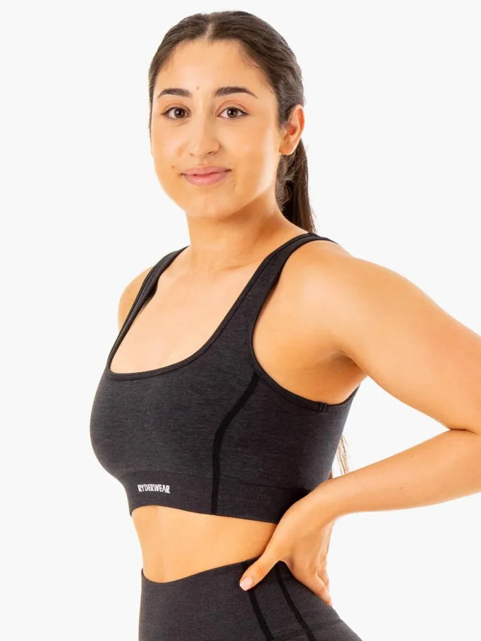 Sports Bras Womens Ryderwear Enhance Seamless Sports Bra Black