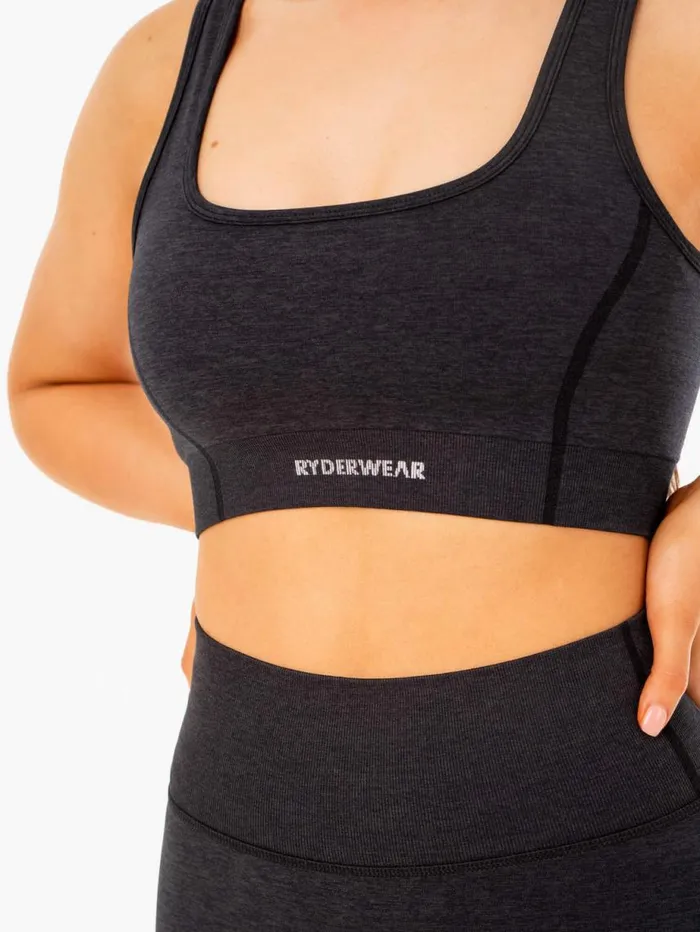 Sports Bras Womens Ryderwear Enhance Seamless Sports Bra Black