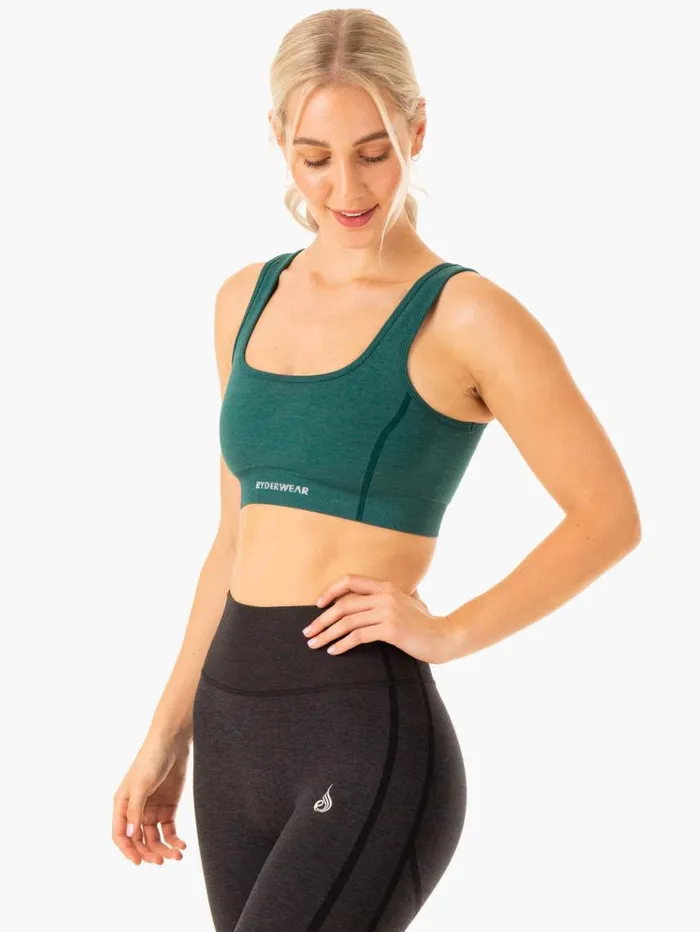 Sports Bras Womens Ryderwear Enhance Seamless Sports Bra Teal