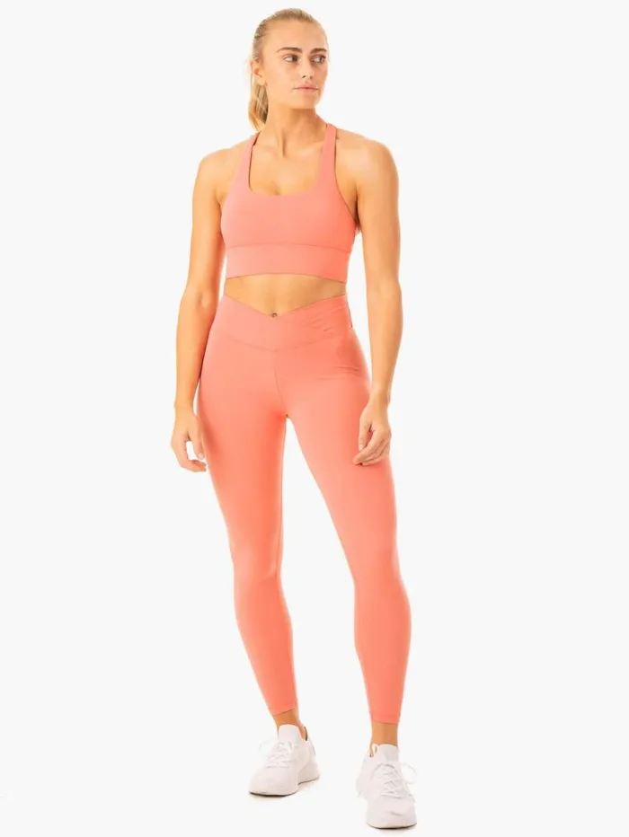 Sports Bras Womens Ryderwear Flow Square Neck Sports Bra Rose Pink