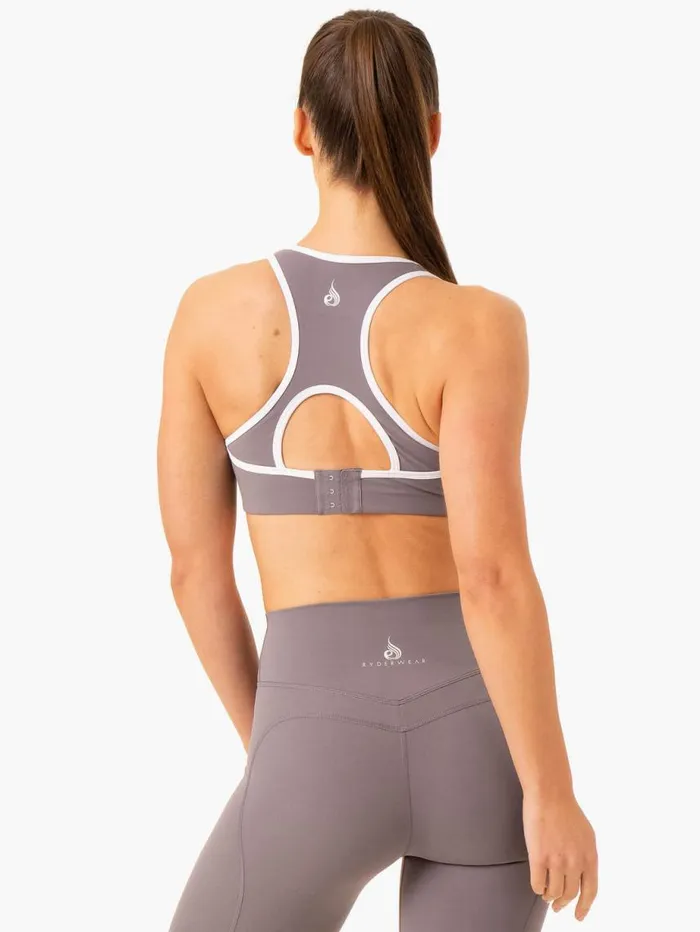 Sports Bras Womens Ryderwear Frequency High Impact Sports Bra Smoke Grey