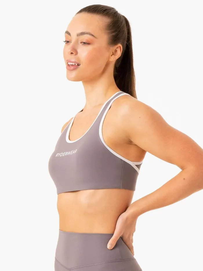 Sports Bras Womens Ryderwear Frequency High Impact Sports Bra Smoke Grey