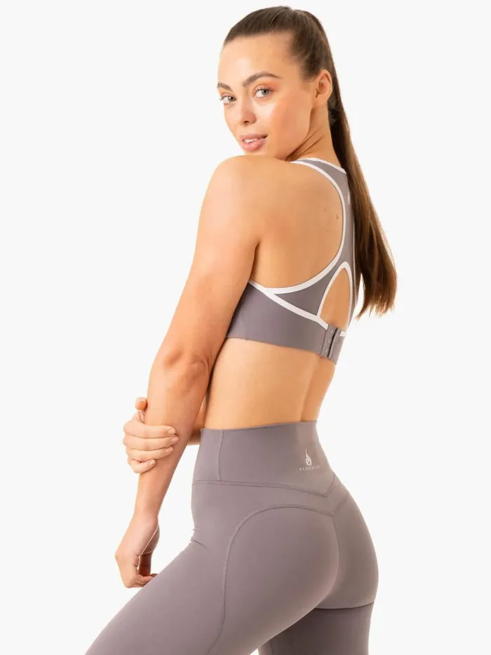 Sports Bras Womens Ryderwear Frequency High Impact Sports Bra Smoke Grey