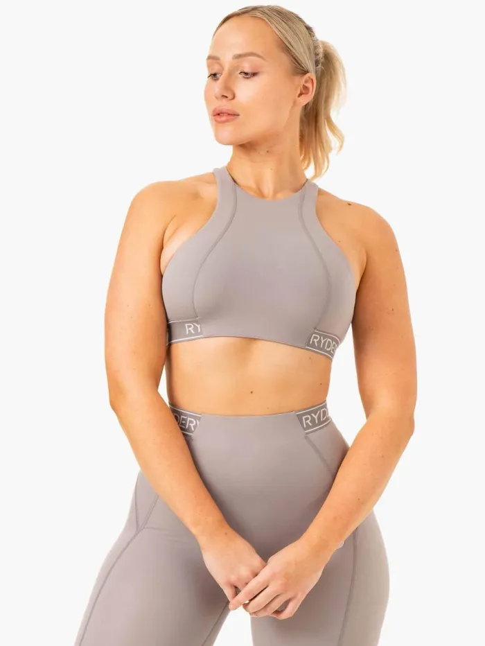 Sports Bras Womens Ryderwear Level Up High Impact Sports Bra Steel Grey