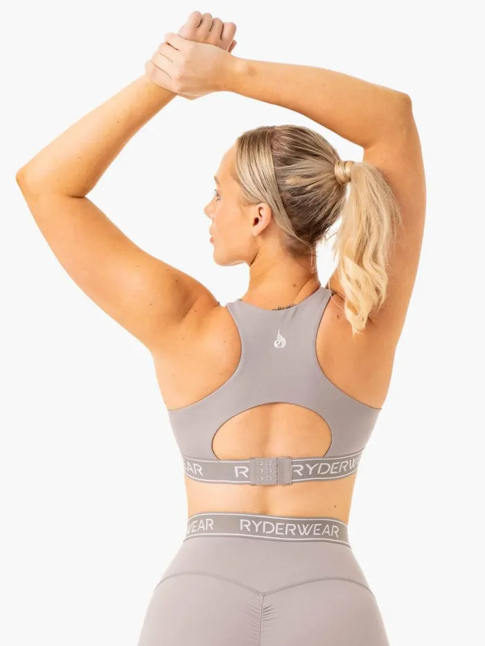 Sports Bras Womens Ryderwear Level Up High Impact Sports Bra Steel Grey