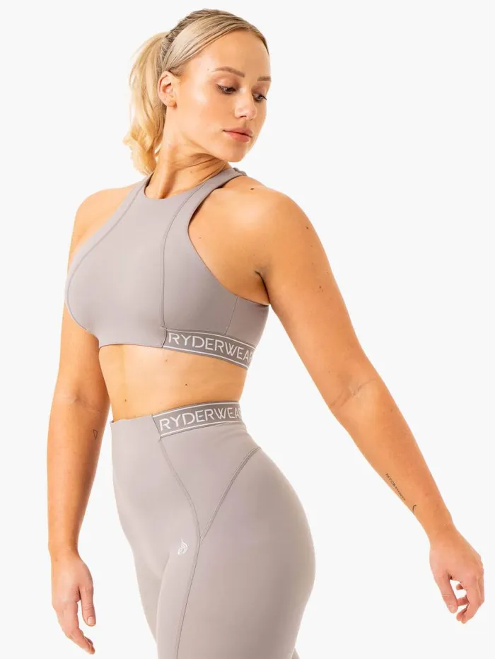 Sports Bras Womens Ryderwear Level Up High Impact Sports Bra Steel Grey