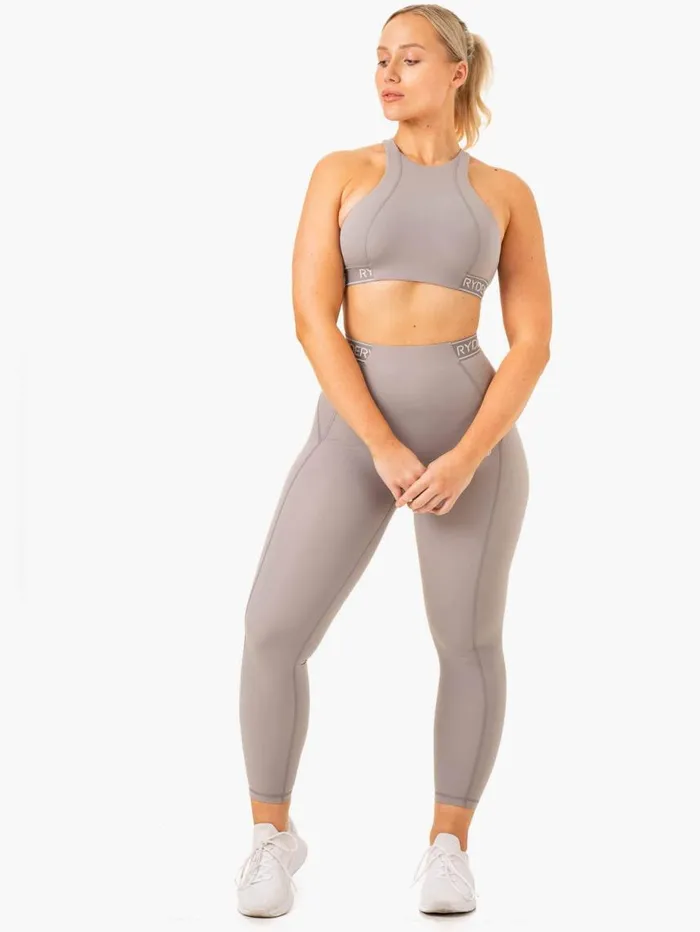 Sports Bras Womens Ryderwear Level Up High Impact Sports Bra Steel Grey