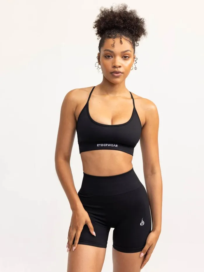 Sports Bras Womens Ryderwear Lift 20 Seamless Sports Bra Black
