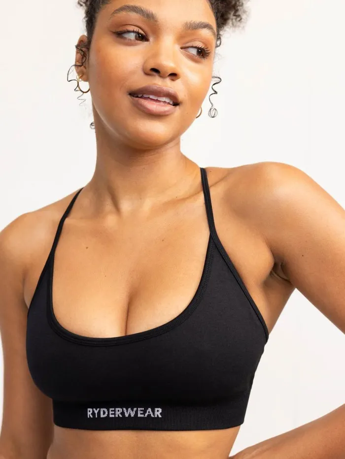 Sports Bras Womens Ryderwear Lift 20 Seamless Sports Bra Black