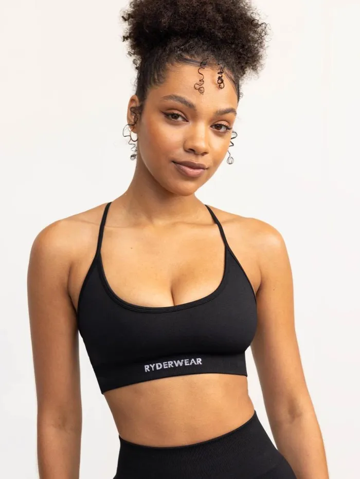 Sports Bras Womens Ryderwear Lift 20 Seamless Sports Bra Black