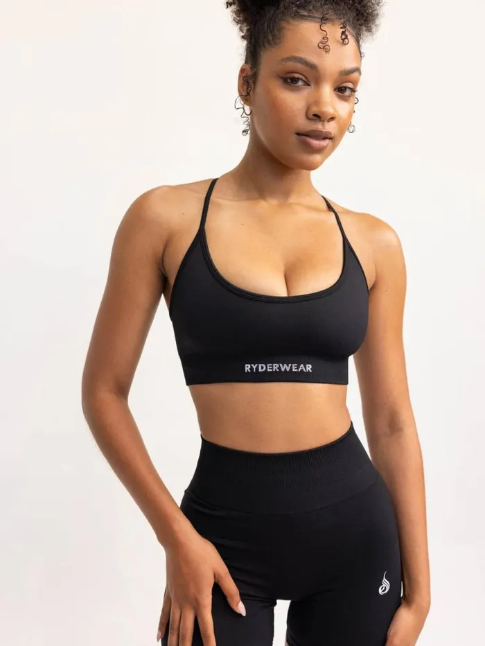 Sports Bras Womens Ryderwear Lift 20 Seamless Sports Bra Black