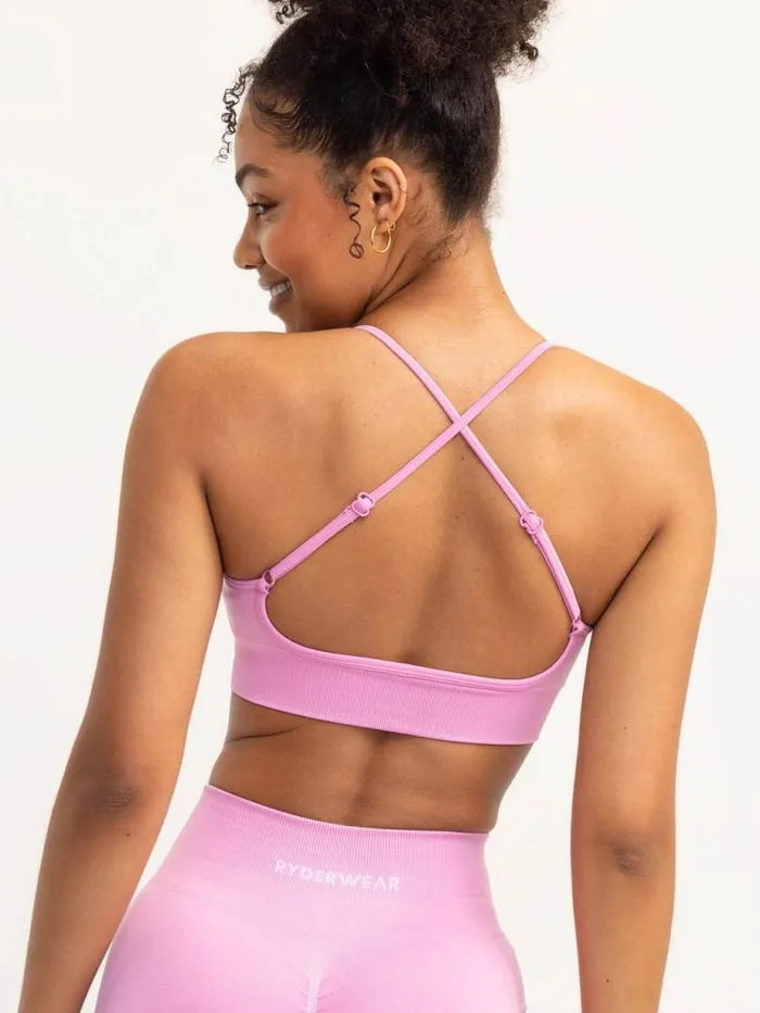 Sports Bras Womens Ryderwear Lift 20 Seamless Sports Bra Musk Pink