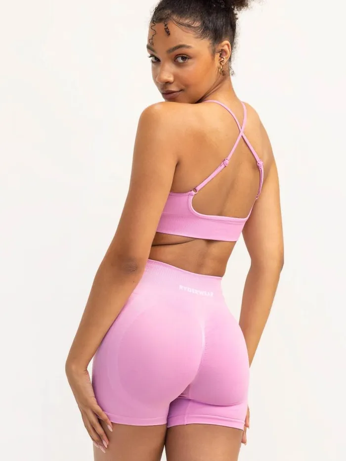 Sports Bras Womens Ryderwear Lift 20 Seamless Sports Bra Musk Pink
