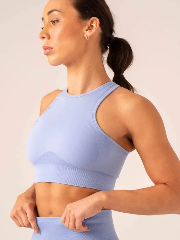 Sports Bras Womens Ryderwear Lift Seamless High Neck Sports Bra Cornflower Blue