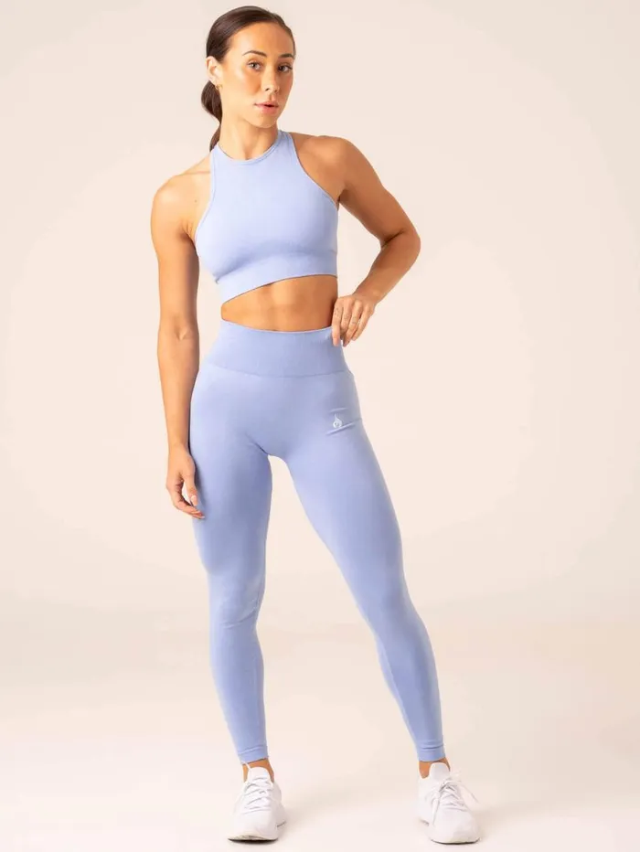 Sports Bras Womens Ryderwear Lift Seamless High Neck Sports Bra Cornflower Blue
