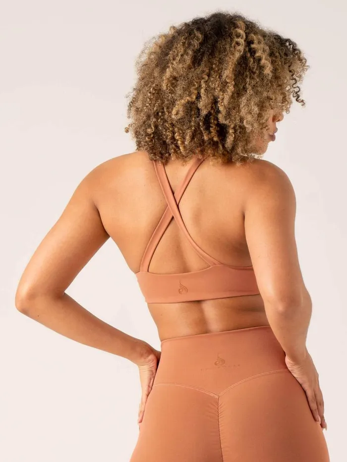 Sports Bras Womens Ryderwear Momentum Twist Sports Bra Clay