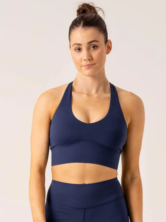 Sports Bras Womens Ryderwear NKD Arch Halter Sports Bra Navy