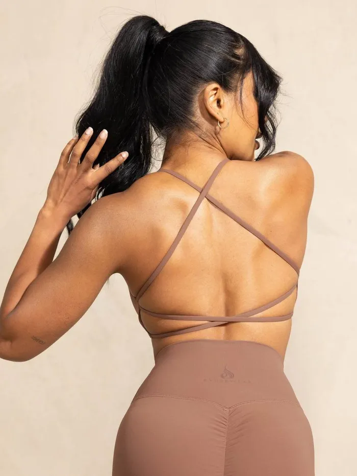 Sports Bras Womens Ryderwear NKD Embody Sports Crop Mocha