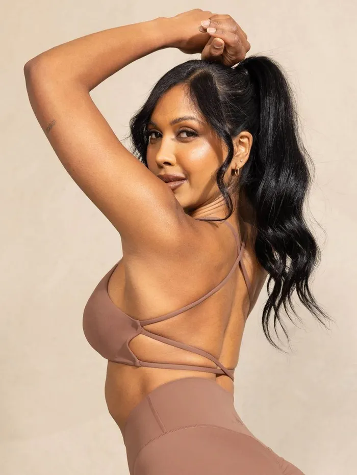 Sports Bras Womens Ryderwear NKD Embody Sports Crop Mocha