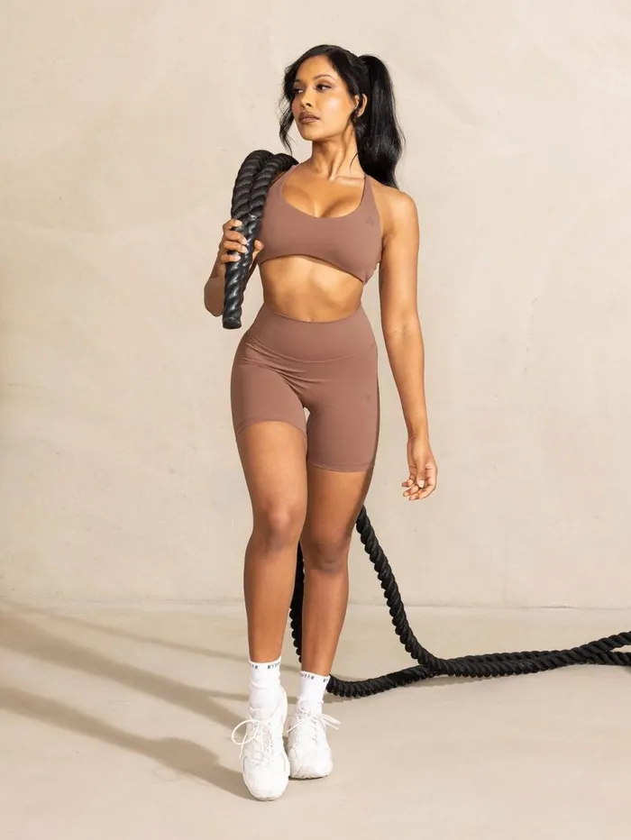 Sports Bras Womens Ryderwear NKD Embody Sports Crop Mocha