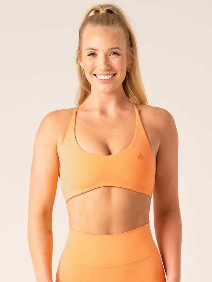Sports Bras Womens Ryderwear NKD Embody Sports Crop Orange Sherbet