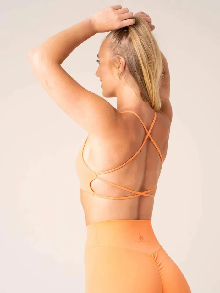 Sports Bras Womens Ryderwear NKD Embody Sports Crop Orange Sherbet