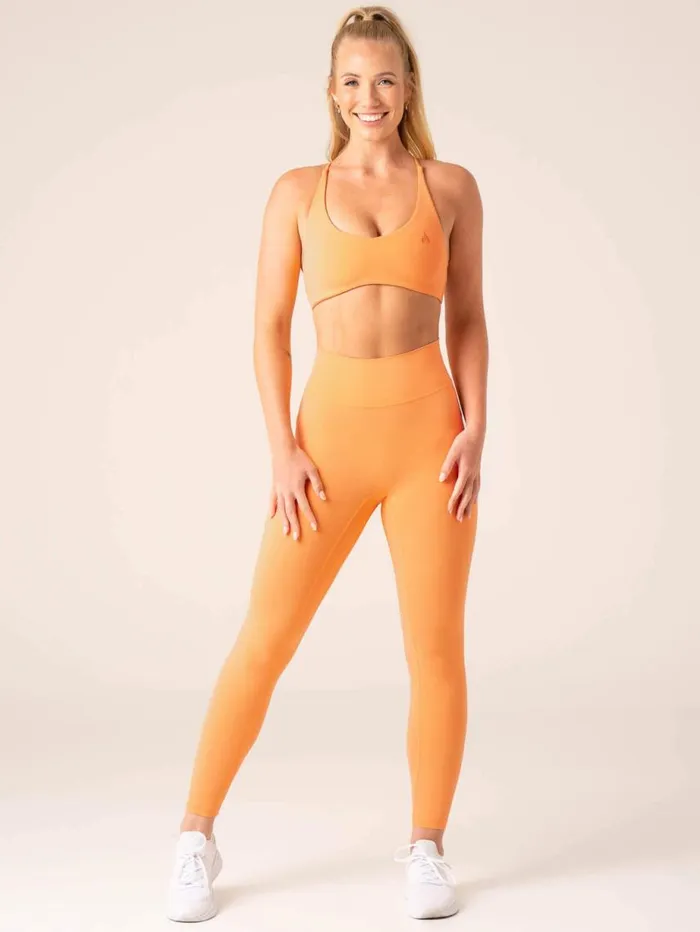 Sports Bras Womens Ryderwear NKD Embody Sports Crop Orange Sherbet