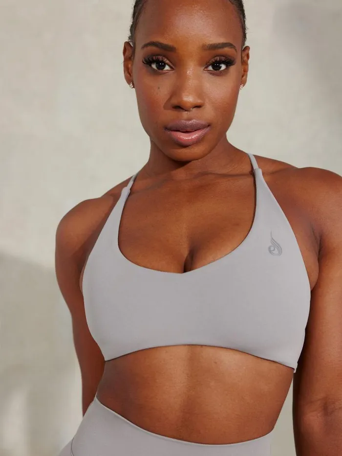 Sports Bras Womens Ryderwear NKD Embody Sports Crop Steel Grey