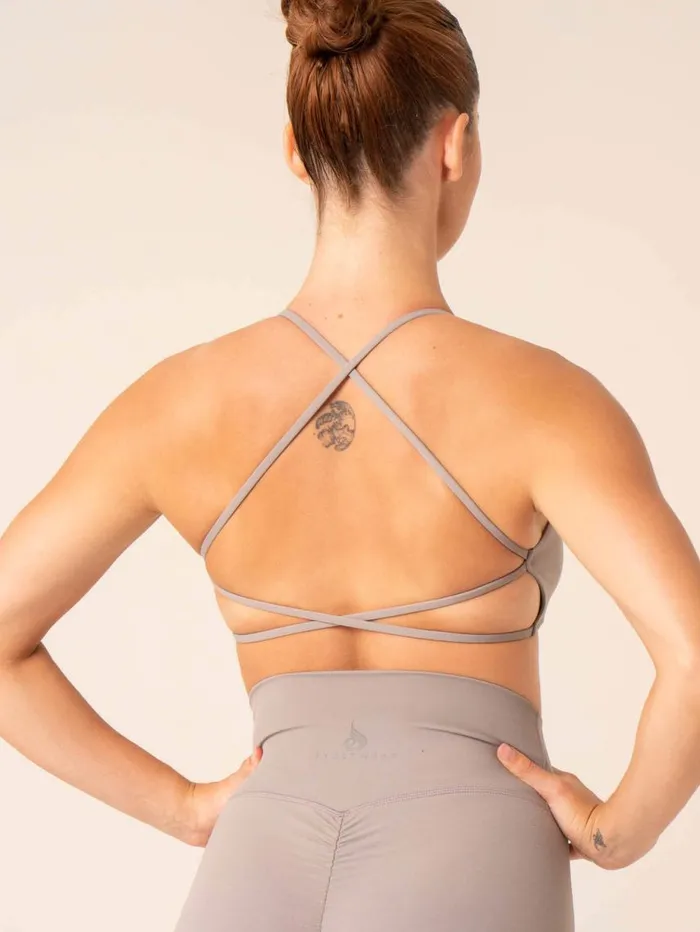 Sports Bras Womens Ryderwear NKD Embody Sports Crop Steel Grey