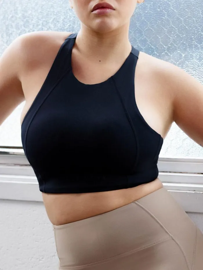 Sports Bras Womens Ryderwear NKD Frame Long Line Sports Bra Black