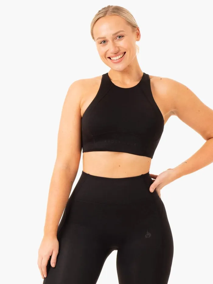 Sports Bras Womens Ryderwear NKD Frame Long Line Sports Bra Black