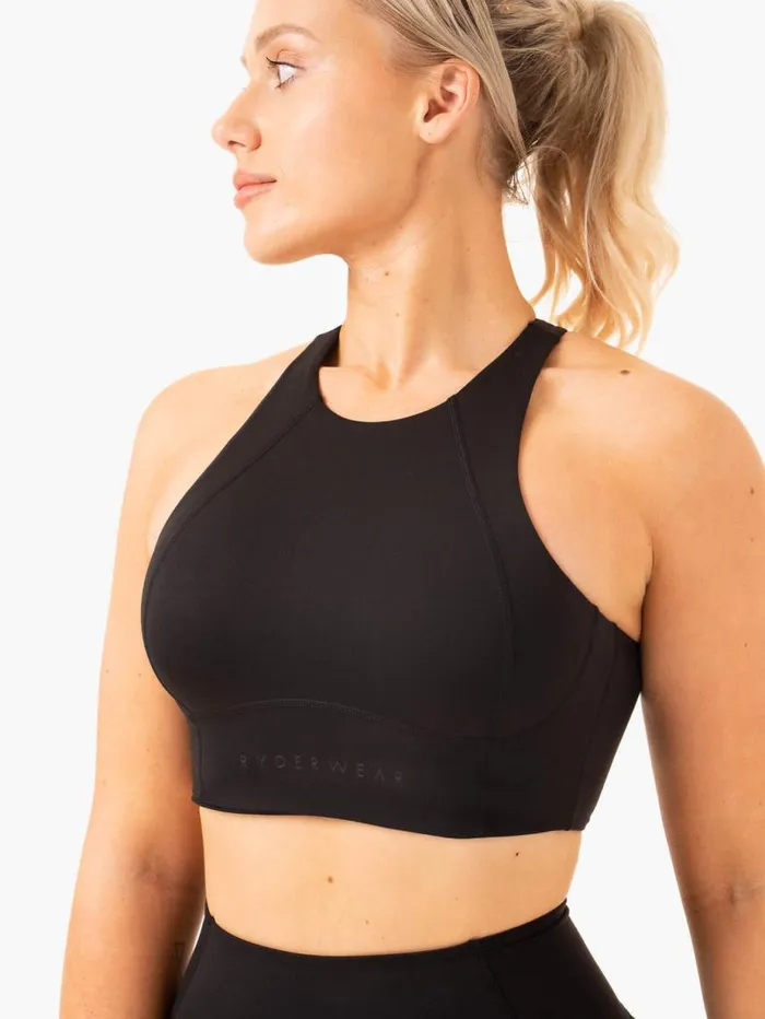 Sports Bras Womens Ryderwear NKD Frame Long Line Sports Bra Black
