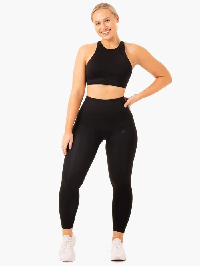 Sports Bras Womens Ryderwear NKD Frame Long Line Sports Bra Black
