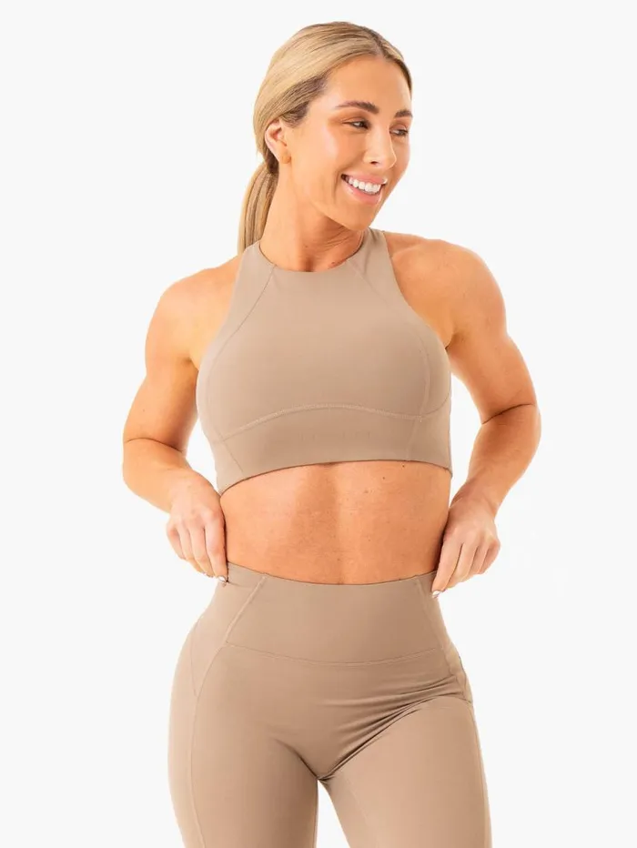 Sports Bras Womens Ryderwear NKD Frame Long Line Sports Bra Latte