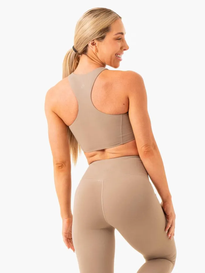 Sports Bras Womens Ryderwear NKD Frame Long Line Sports Bra Latte