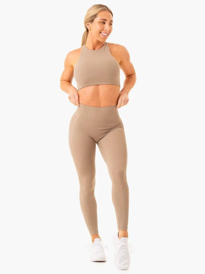 Sports Bras Womens Ryderwear NKD Frame Long Line Sports Bra Latte