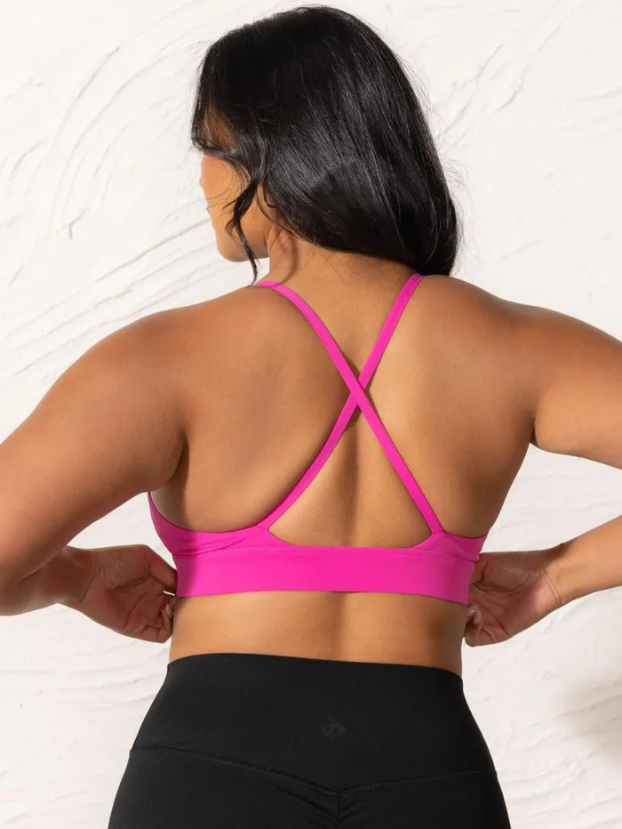 Sports Bras Womens Ryderwear NKD Low Neck Sports Bra Neon Pink