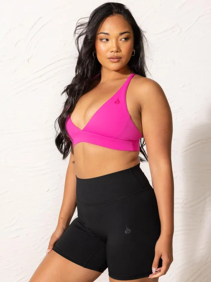 Sports Bras Womens Ryderwear NKD Low Neck Sports Bra Neon Pink