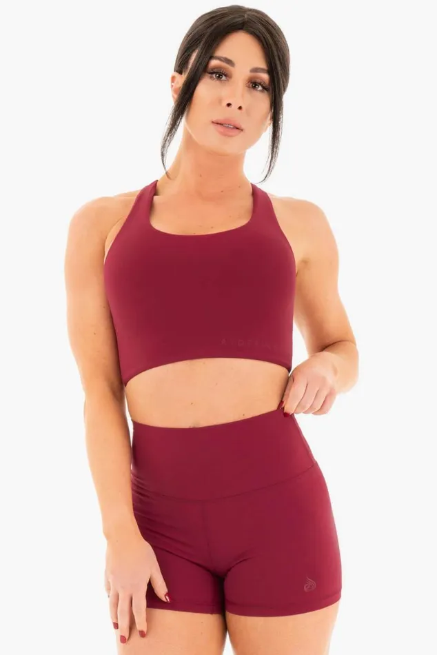 Sports Bras Womens Ryderwear NKD Sports Bra Berry Red