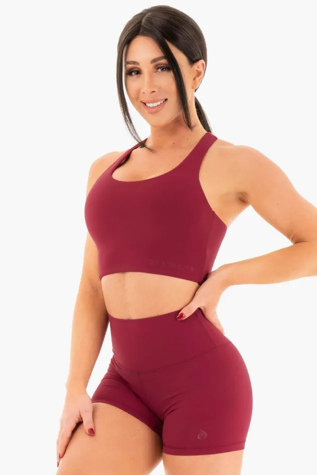 Sports Bras Womens Ryderwear NKD Sports Bra Berry Red