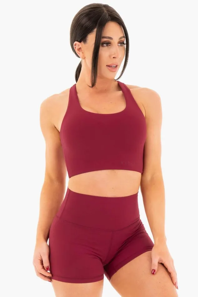 Sports Bras Womens Ryderwear NKD Sports Bra Berry Red
