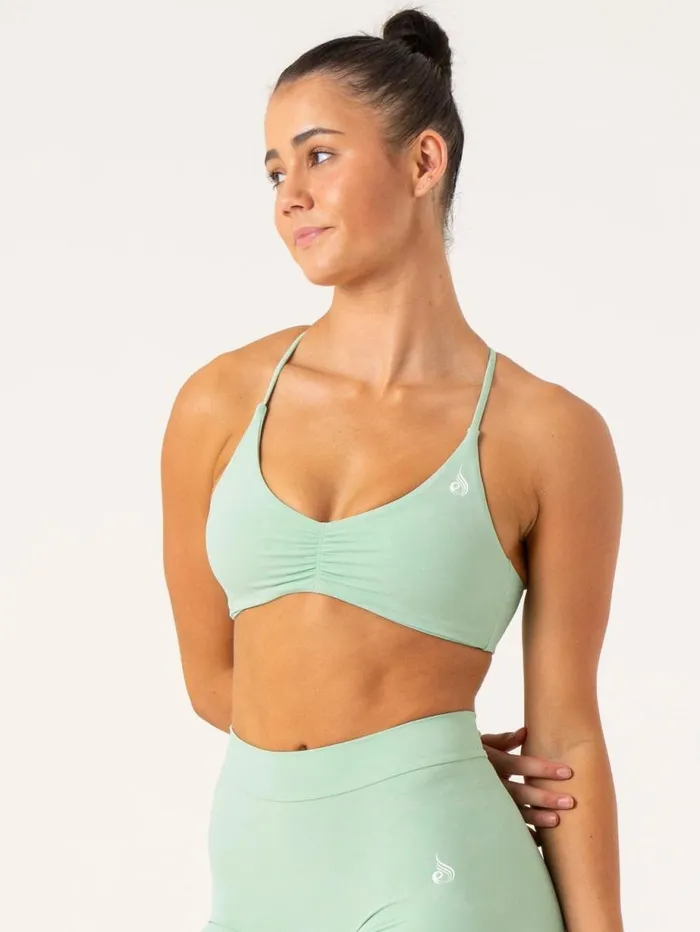 Sports Bras Womens Ryderwear NKD Stonewash Sports Bra Mint Stonewash