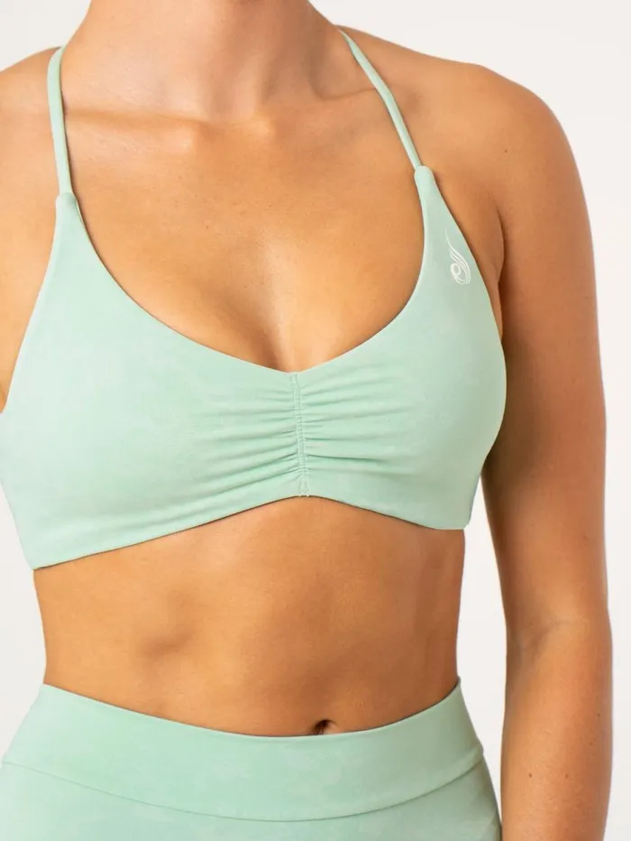 Sports Bras Womens Ryderwear NKD Stonewash Sports Bra Mint Stonewash