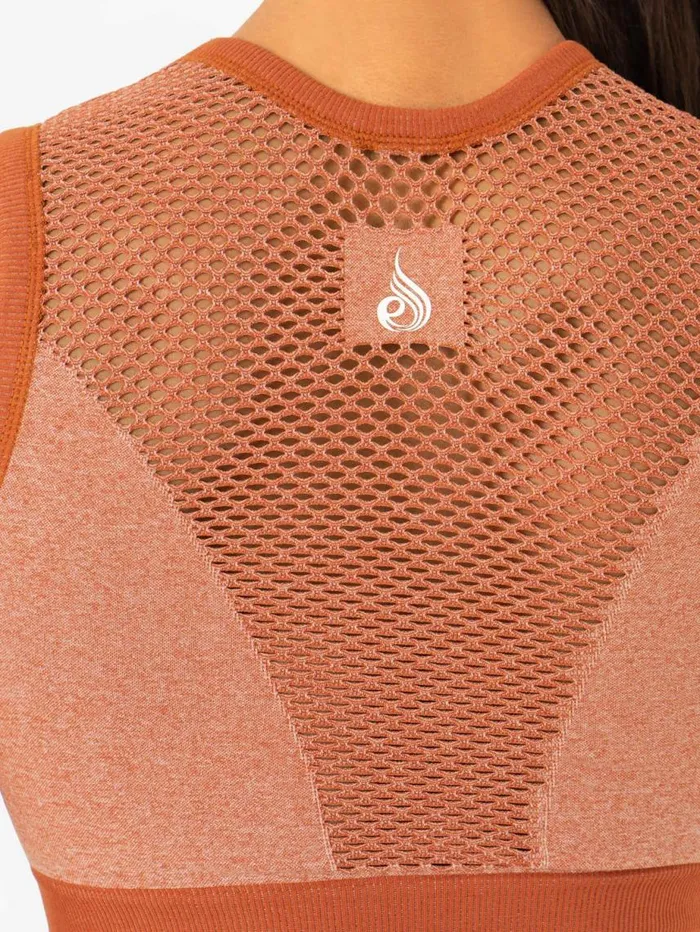 Sports Bras Womens Ryderwear Oasis Seamless Crop Top Desert Rust